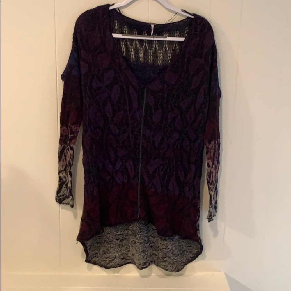 Free people purple ombré sweater